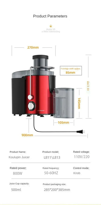 800W Stainless Steel Centrifugal Juicer