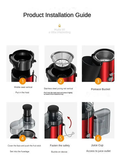 800W Stainless Steel Centrifugal Juicer